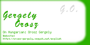 gergely orosz business card